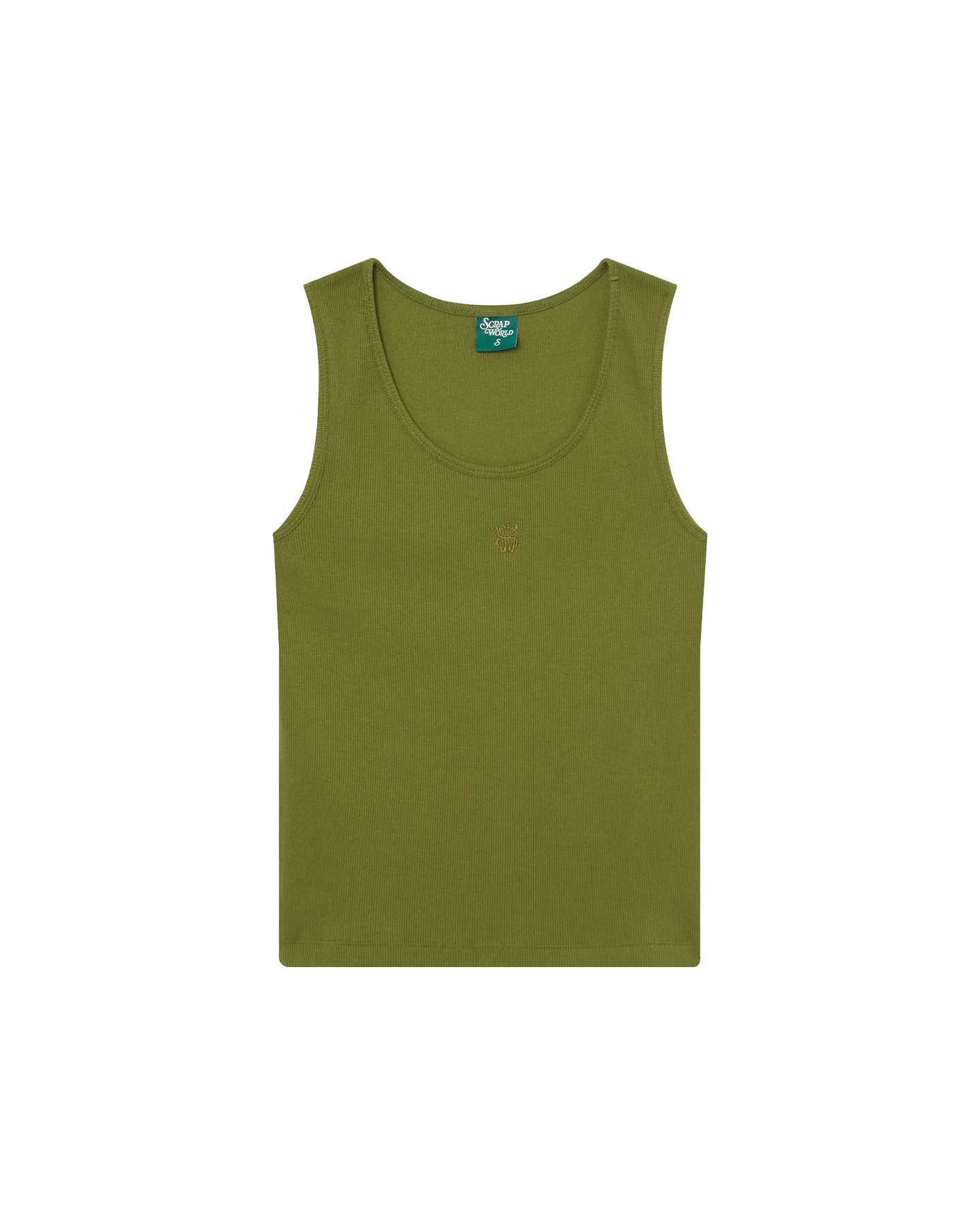 BASIC TANK TOP 2-PACK WHITE/OLIVE - Image 4