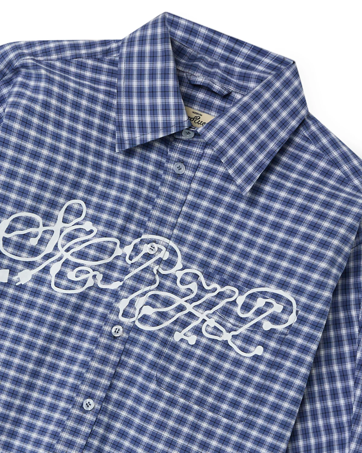CABLE OXFORD SHIRT BLUE - Image 3