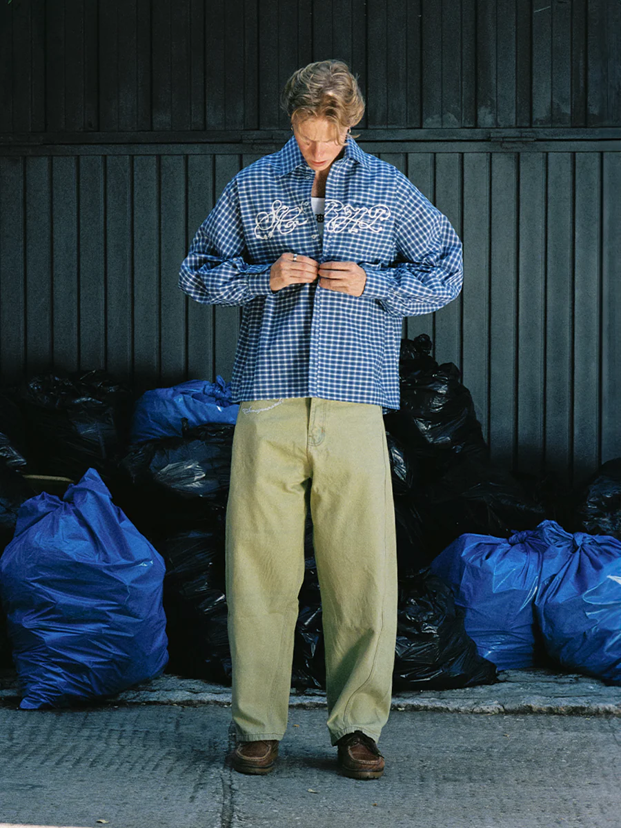 CABLE OXFORD SHIRT BLUE - Image 5