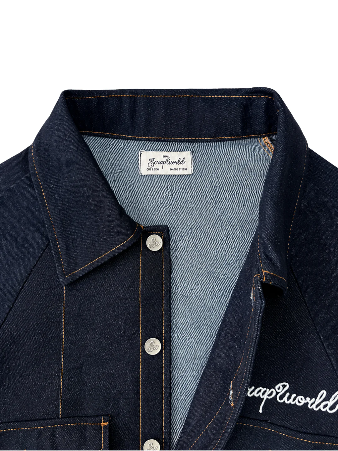 LUCKY RHINESTONE RAW DENIM JACKET - Image 6