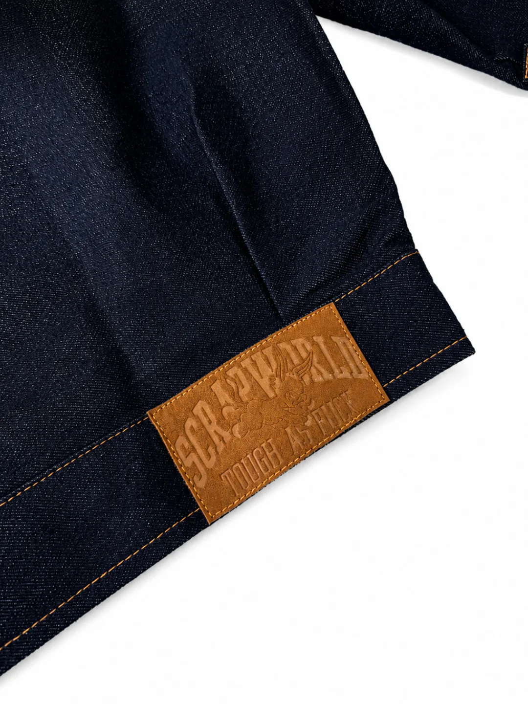 LUCKY RHINESTONE RAW DENIM JACKET - Image 7