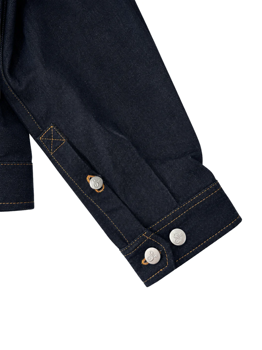 LUCKY RHINESTONE RAW DENIM JACKET - Image 9