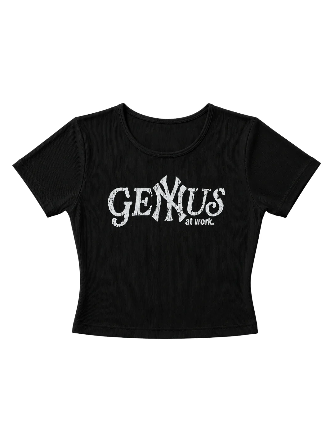 GENYUS AT WORK BABY TEE BLACK