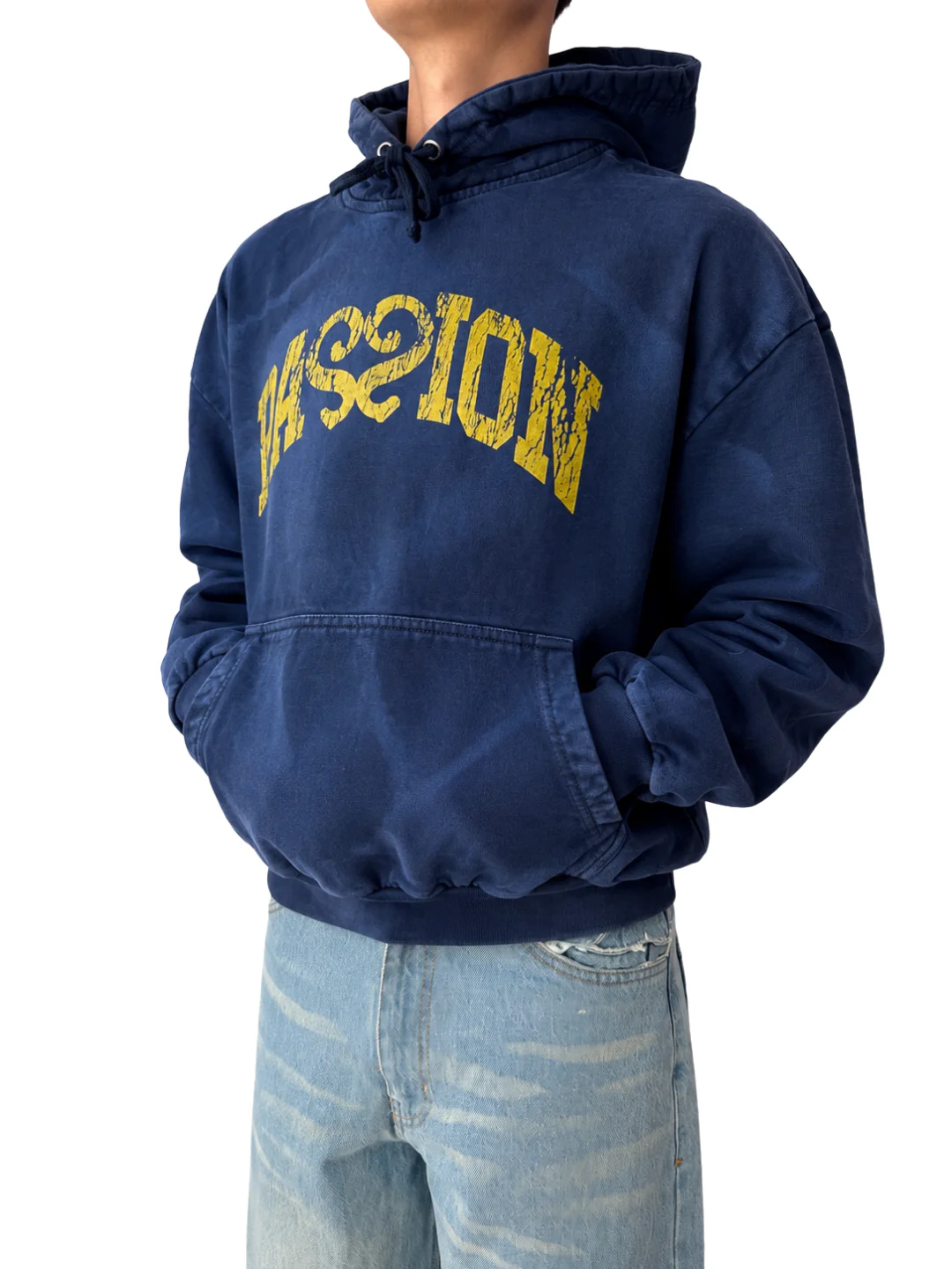 PASSION SUNFADED HOODIE NAVY - Image 3