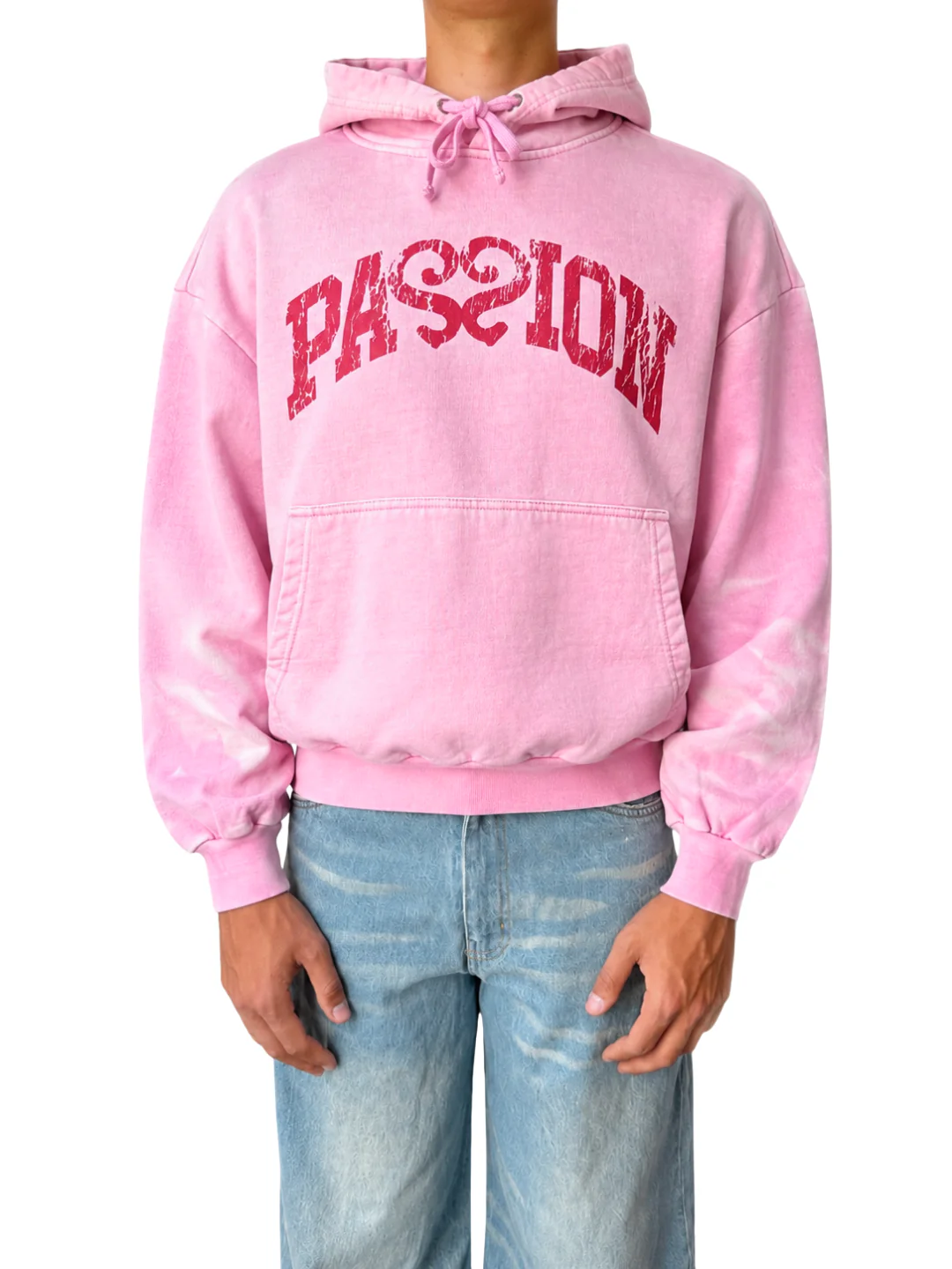 PASSION SUNFADED HOODIE BABY PINK - Image 3