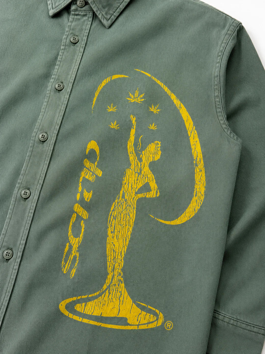 MISS UNIVERSE HEAVY WORK SHIRT GREEN - Image 3