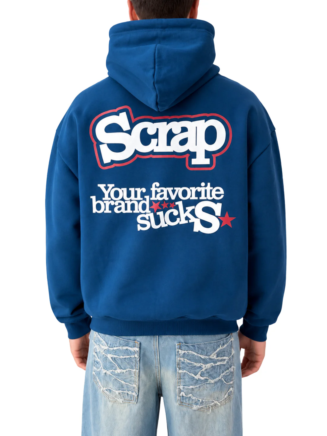 SUCKS HOODIE TILT BLUE - Image 3