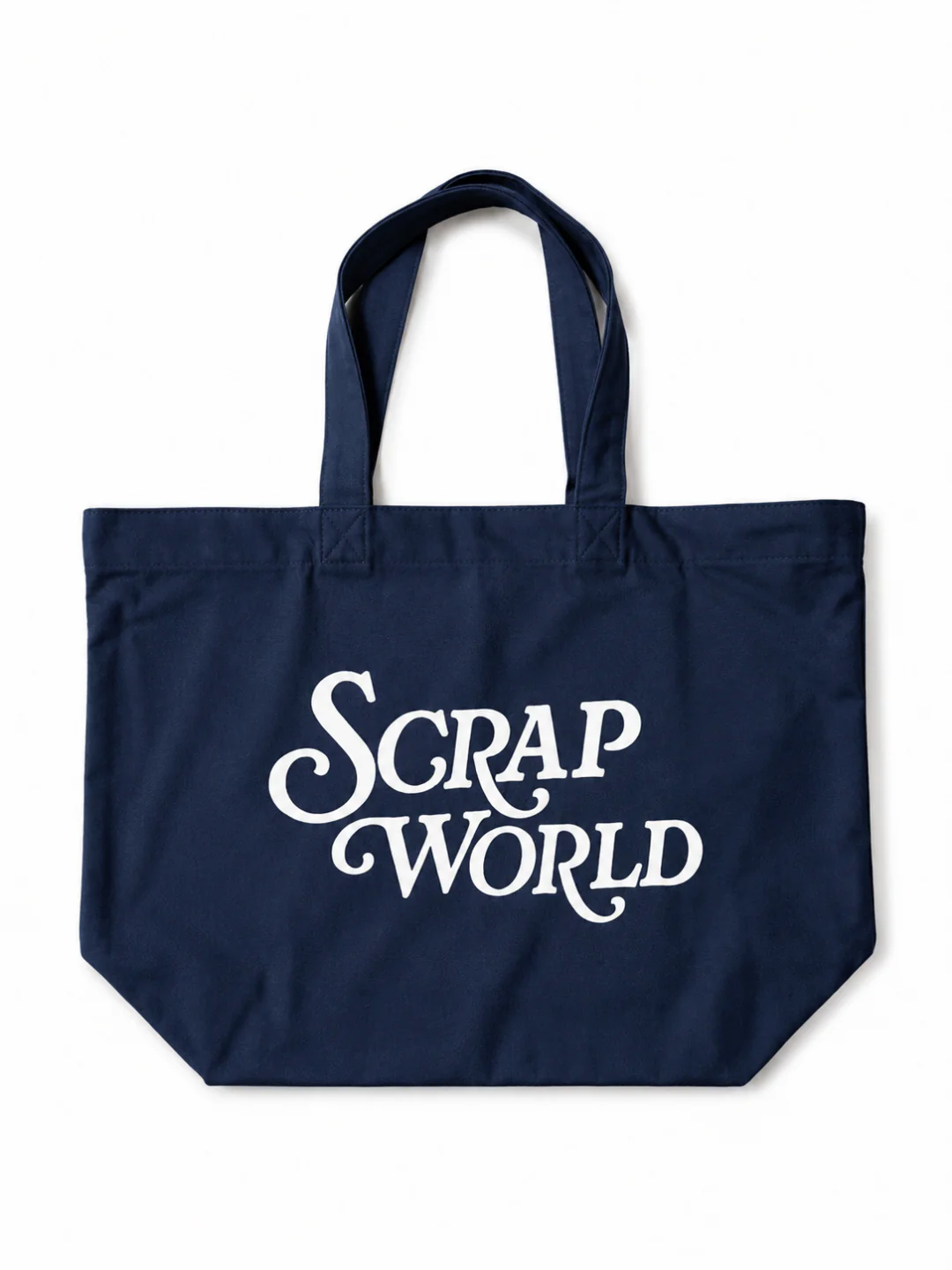 SCRAPWORLD 26 HEAVY CANVAS TOTE BAG NAVY - Image 2
