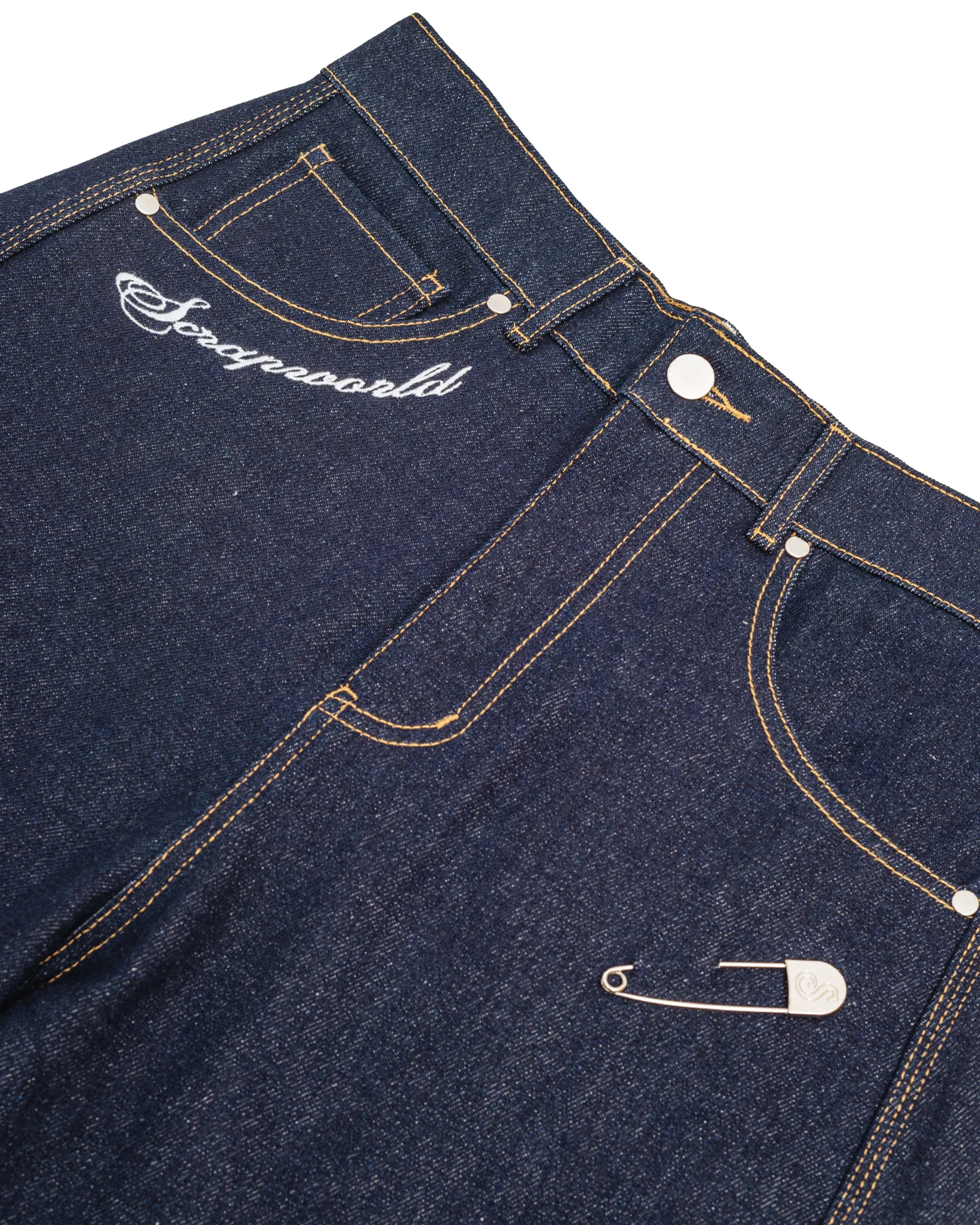 TWISTED SEAM DENIM PANTS - Image 4