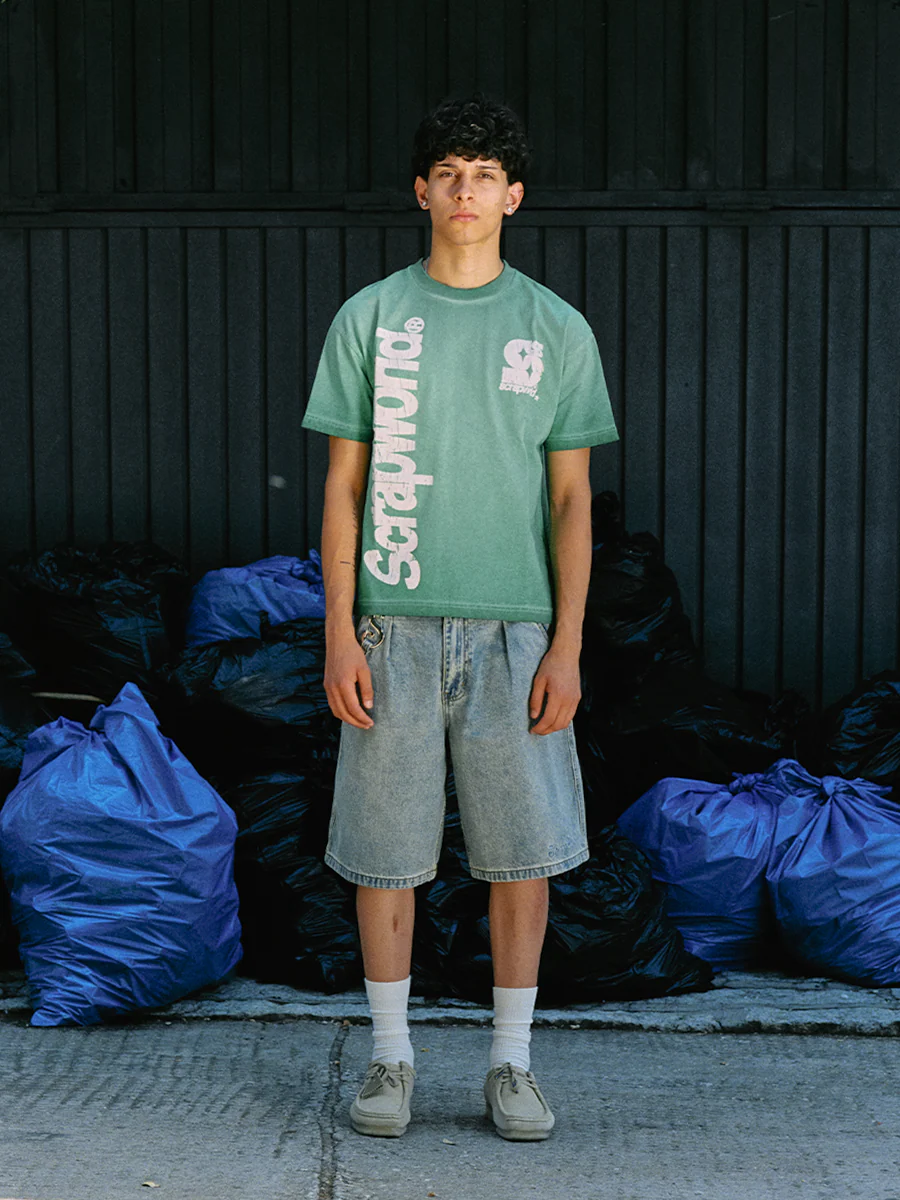 VERT ACID WASH TEE GREEN - Image 4
