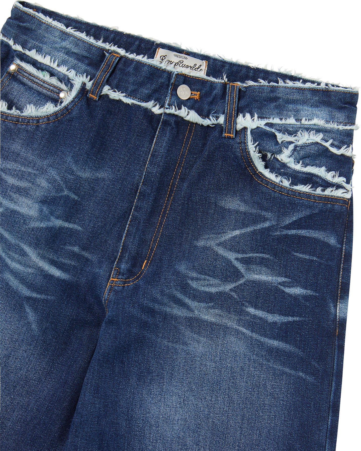 WAVES DENIM PANTS NAVY BLUE - Image 3