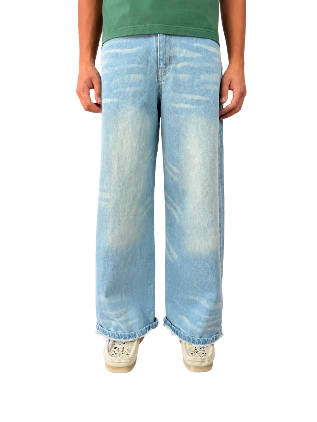 WAVES DENIM WASHED PANTS - Image 2