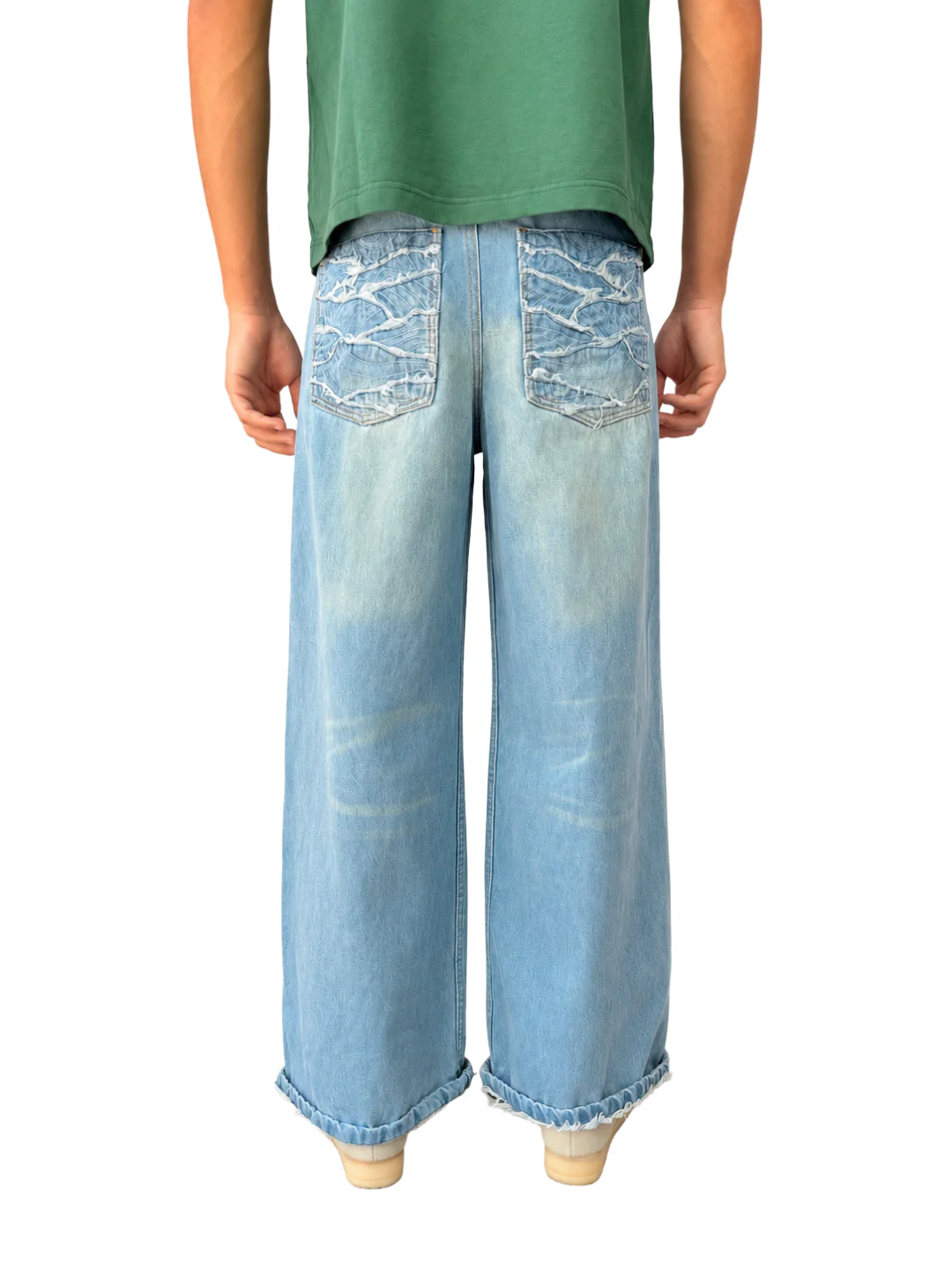 WAVES DENIM WASHED PANTS - Image 5