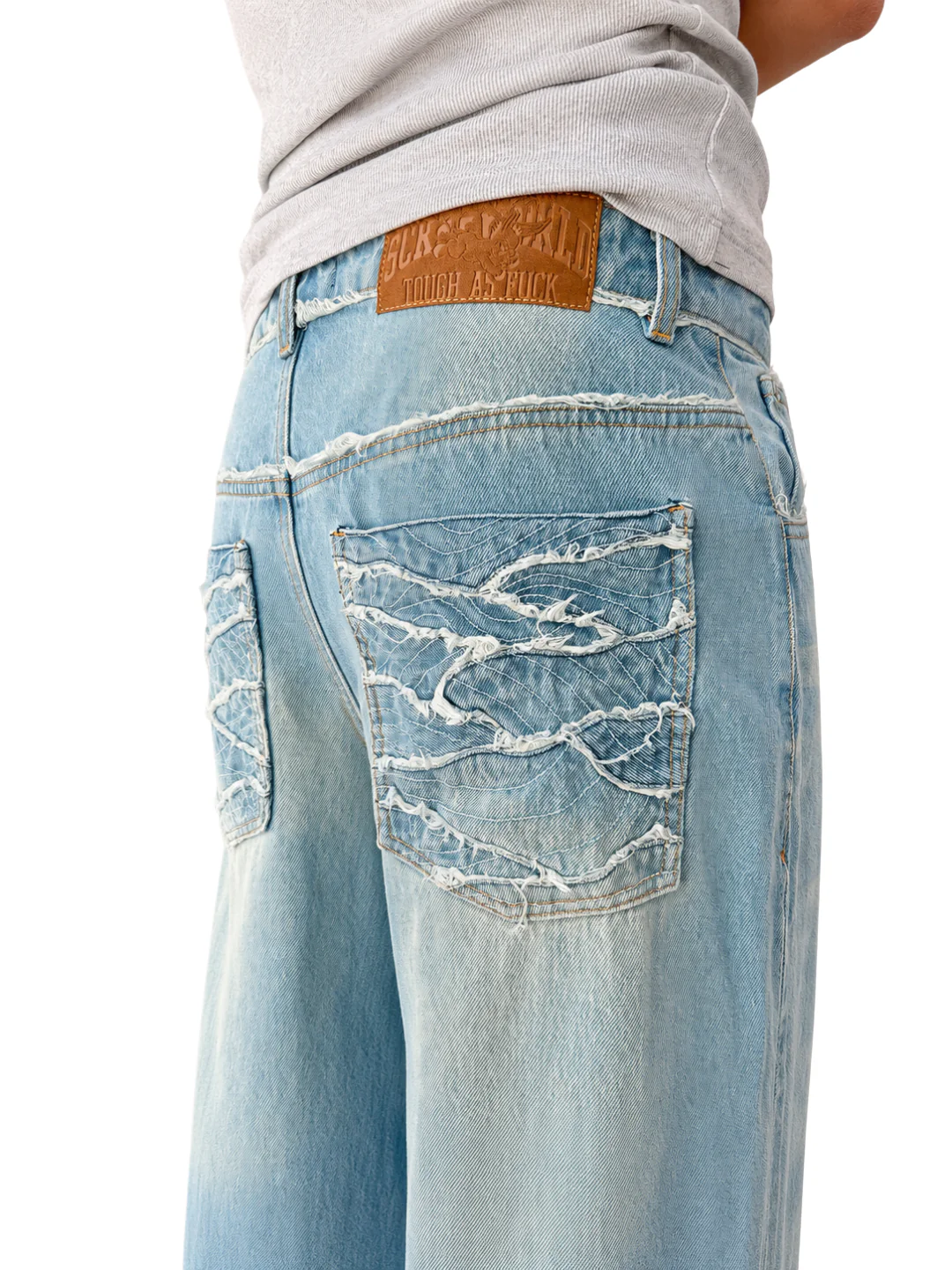 WAVES DENIM WASHED PANTS - Image 8
