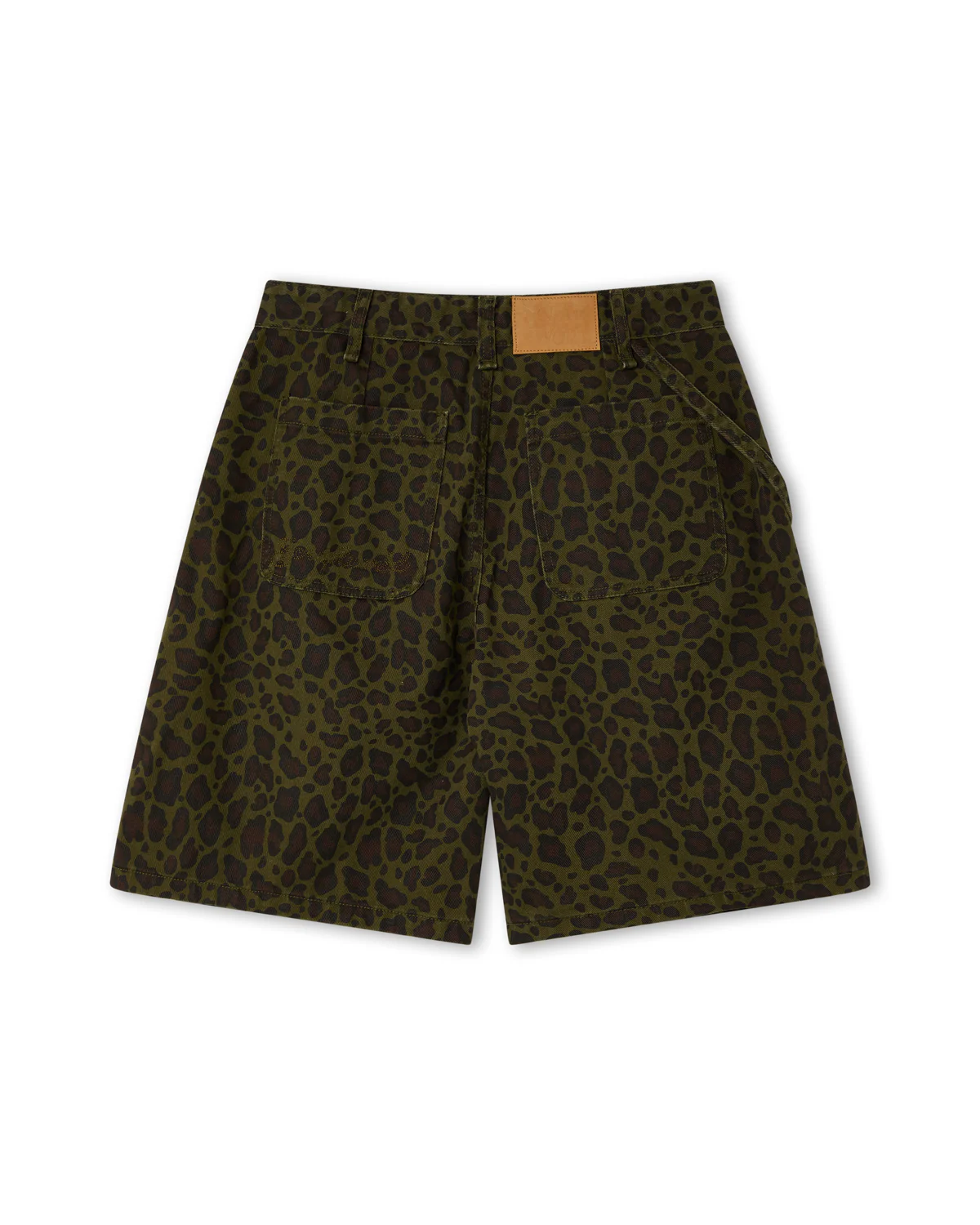 WIDE LEG SHORTS CAMO DARK GREEN - Image 3